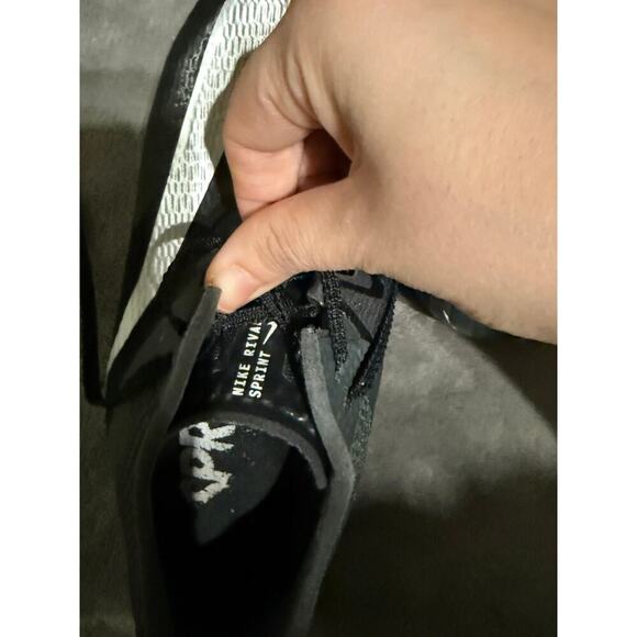 NIKE Zoom Rival Sprint Size 6.5‎ EU 39 Black Silver Cleats Tie DC8753-001 Metal - Picture 5 of 8